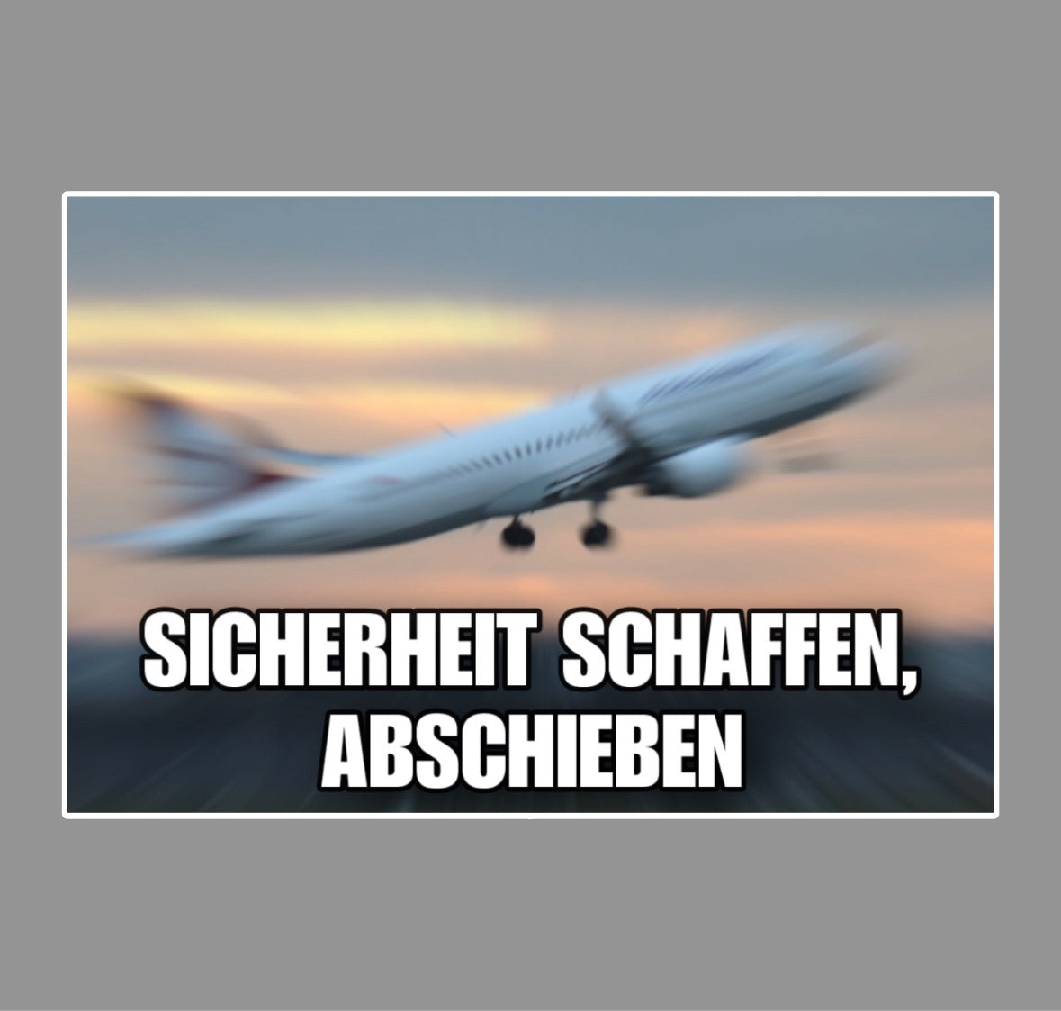 „Sicherheit schaffen“ Aufkleber