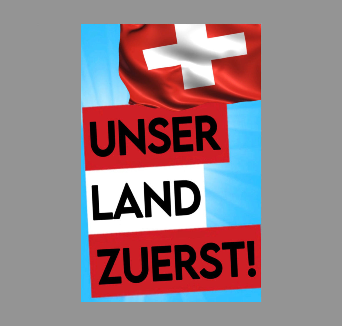 „UNSER LAND ZUERST“ Aufkleber